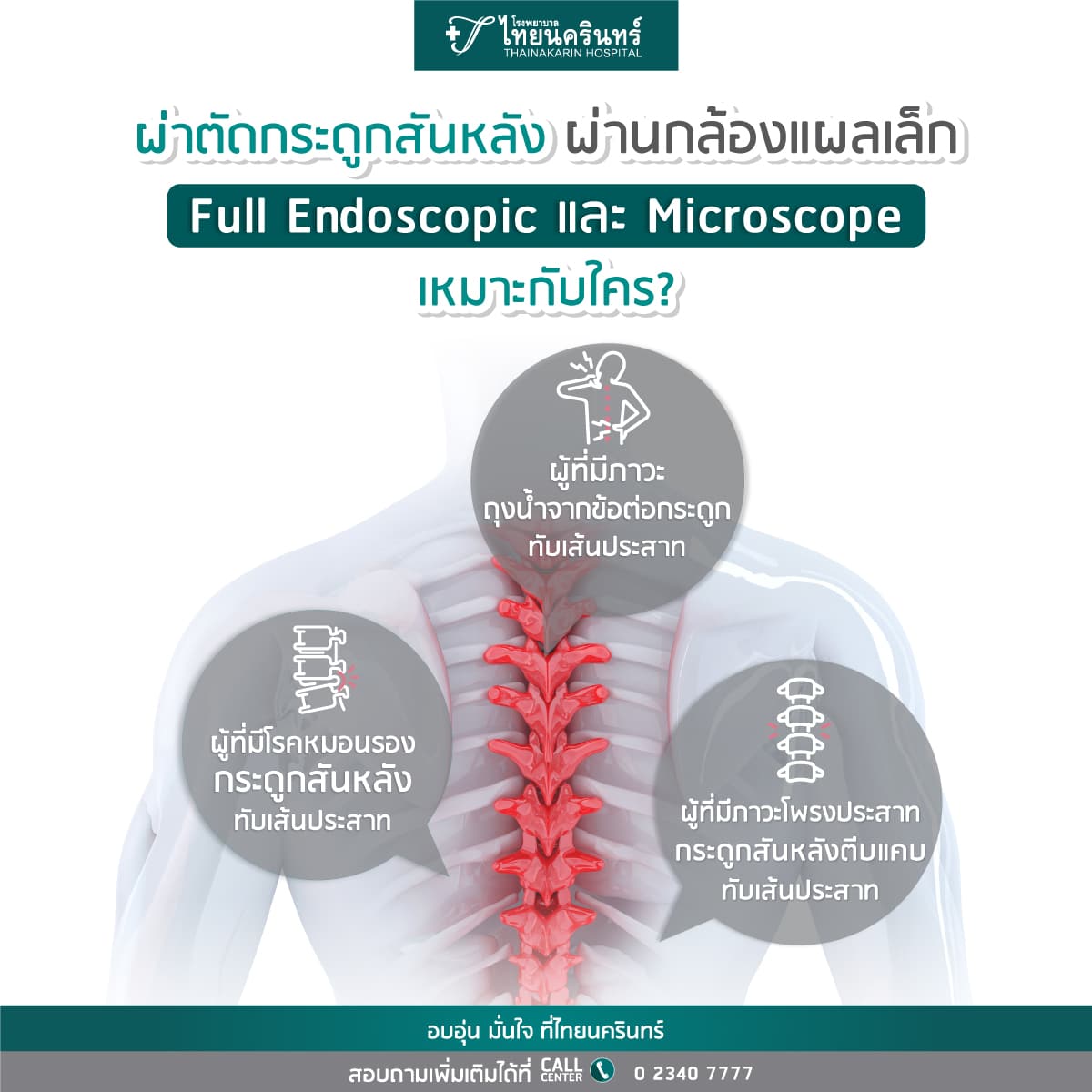 ผ่าตัดหลังแบบส่องกล้อง เหมาะกับใคร