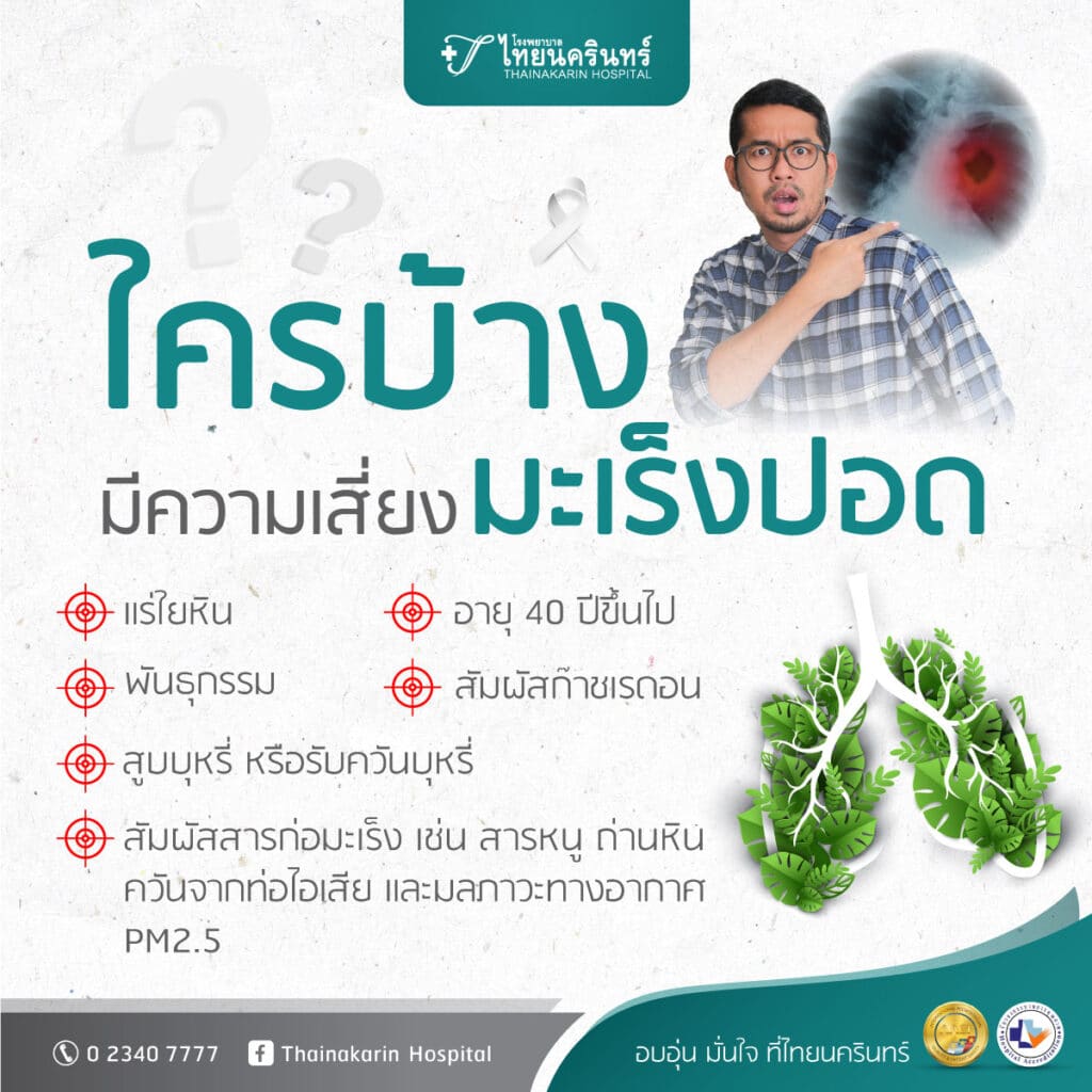 อาการมะเร็งปอด - ใครที่มีความเสี่ยง