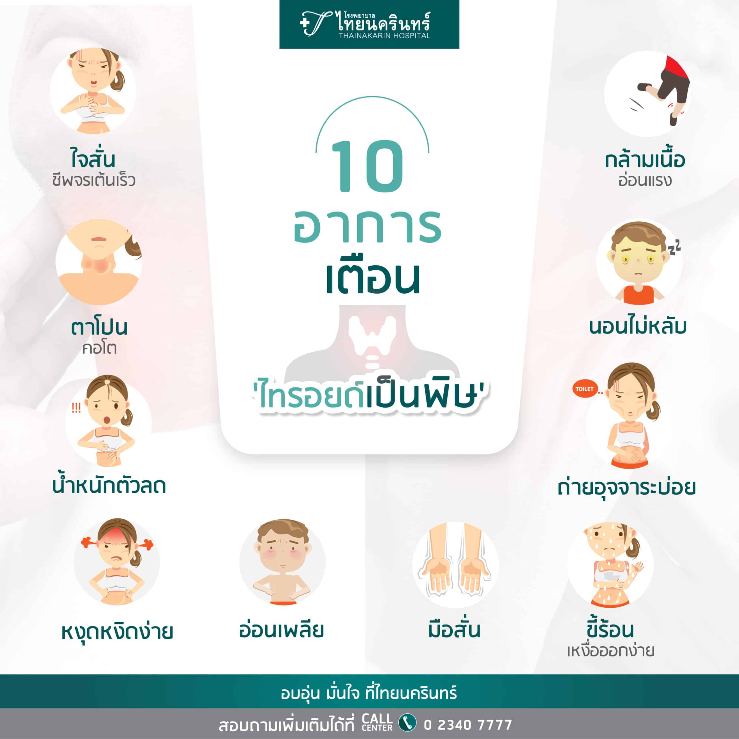 ไทรอยด์เป็นพิษ - 10 อาการเตือน